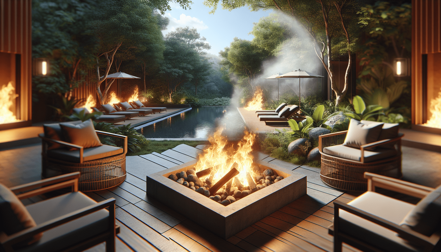 Creating an Outdoor Oasis with a Custom Fire Pit Area Creating an Outdoor Oasis with a Custom Fire Pit Area