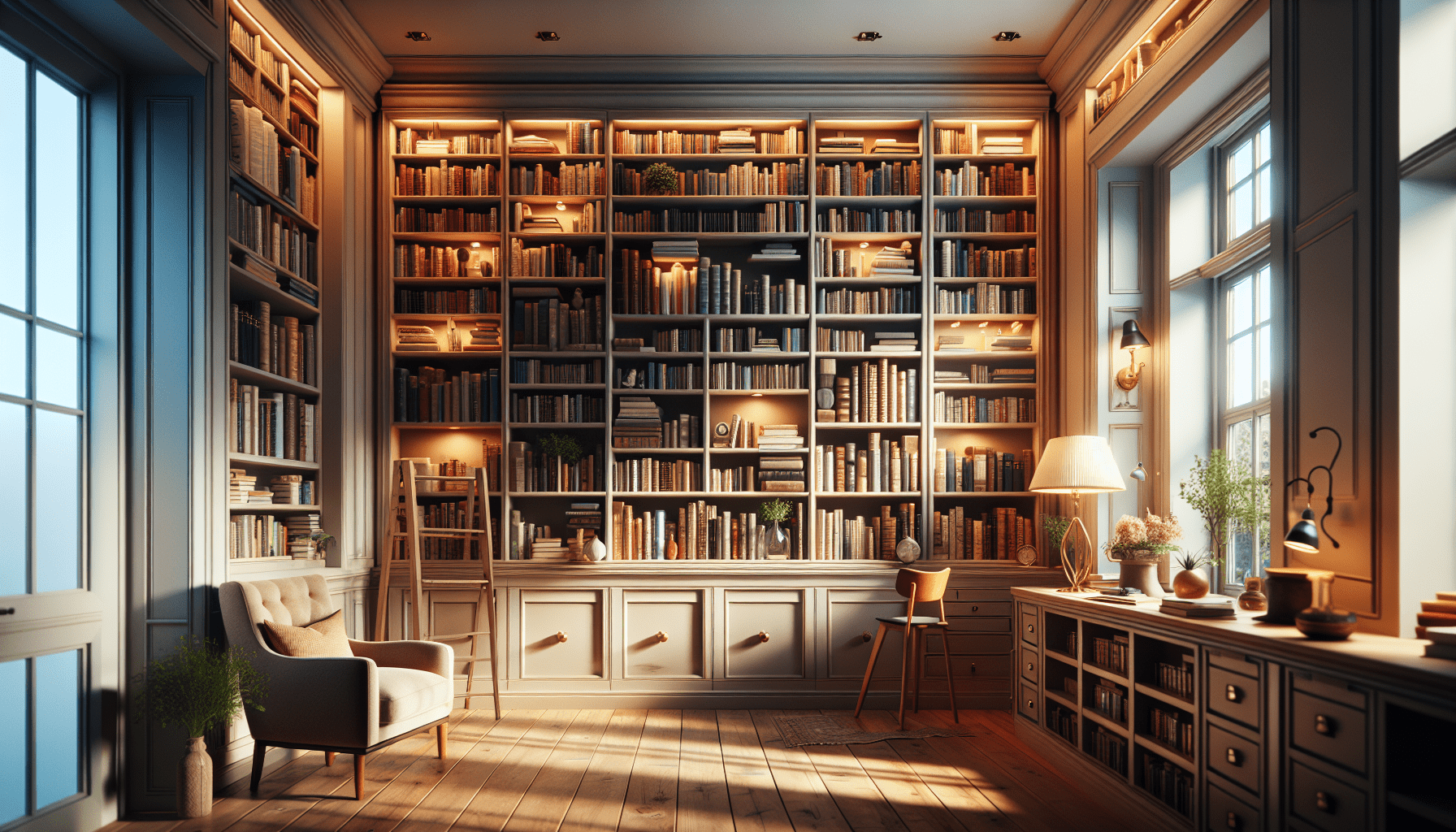Maximizing Space: Designing a Home Library with Built-in Bookshelves