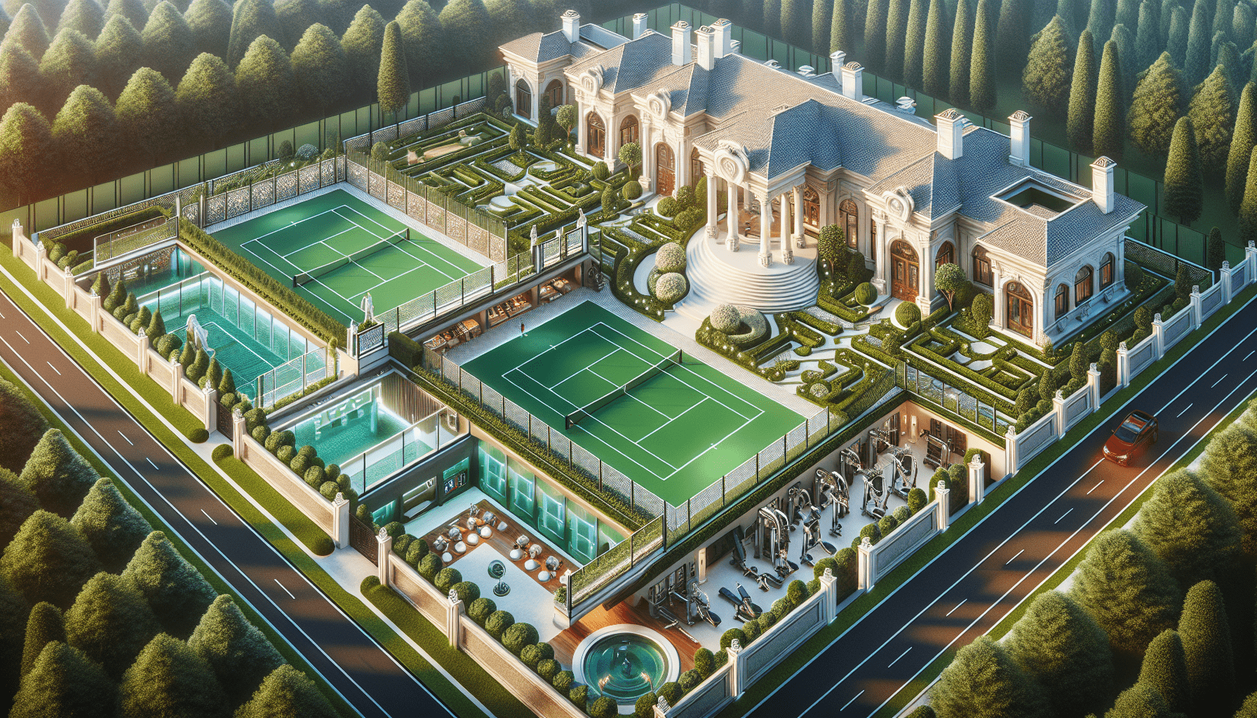 Luxury Home Sale: Explore Properties with Tennis Courts and Fitness Centers