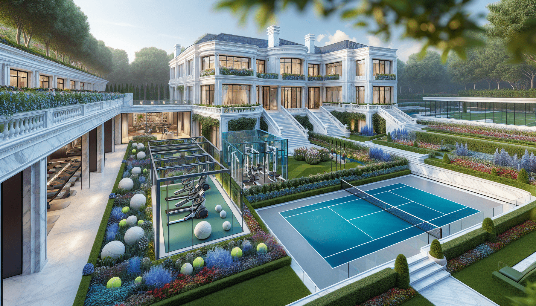 Luxury Home Sale: Explore Properties with Tennis Courts and Fitness Centers