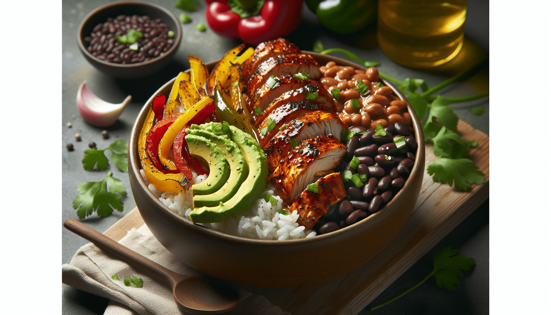 Oven-Baked Jerk Chicken Burrito Bowl Oven-Baked Jerk Chicken Burrito Bowl