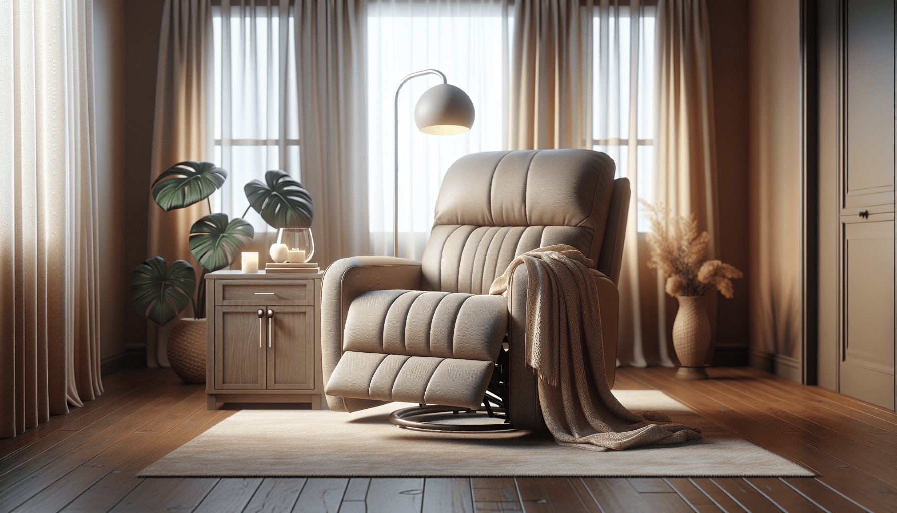 Electric Power Lift Recliner Chair with Massage for Elderly Corduroy Fabric Recliner Single Sofa with Cup Holders, Side Pockets and Remote Control for Living Room Bedroom (Green)