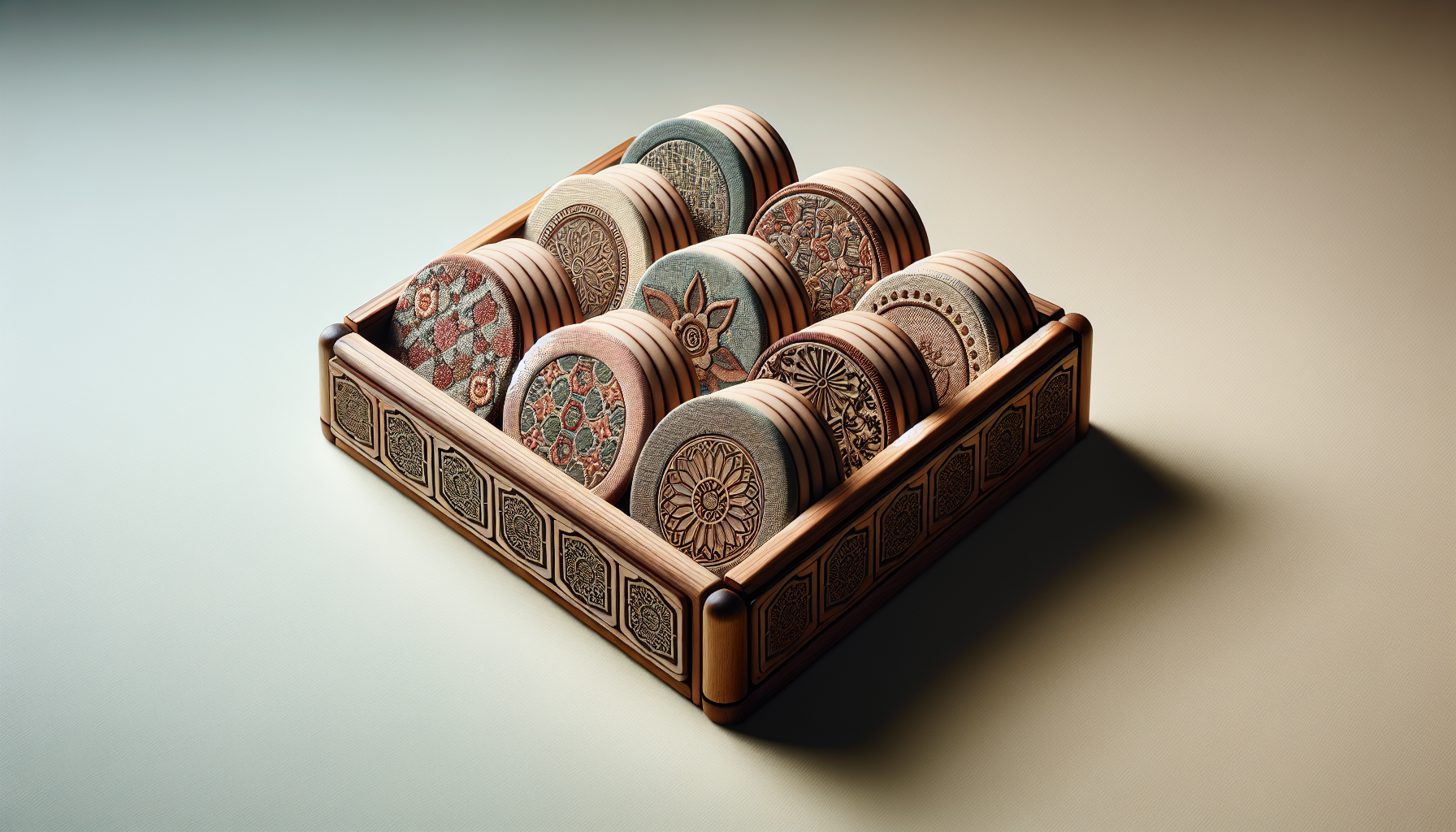 6Pcs Drink Coasters with Holder, Marble Style Ceramic Drink Coaster, Absorbent Coasters Set Suitable for Kinds of Cups, Modern Style Coasters for Coffee Table, 4 Inches
