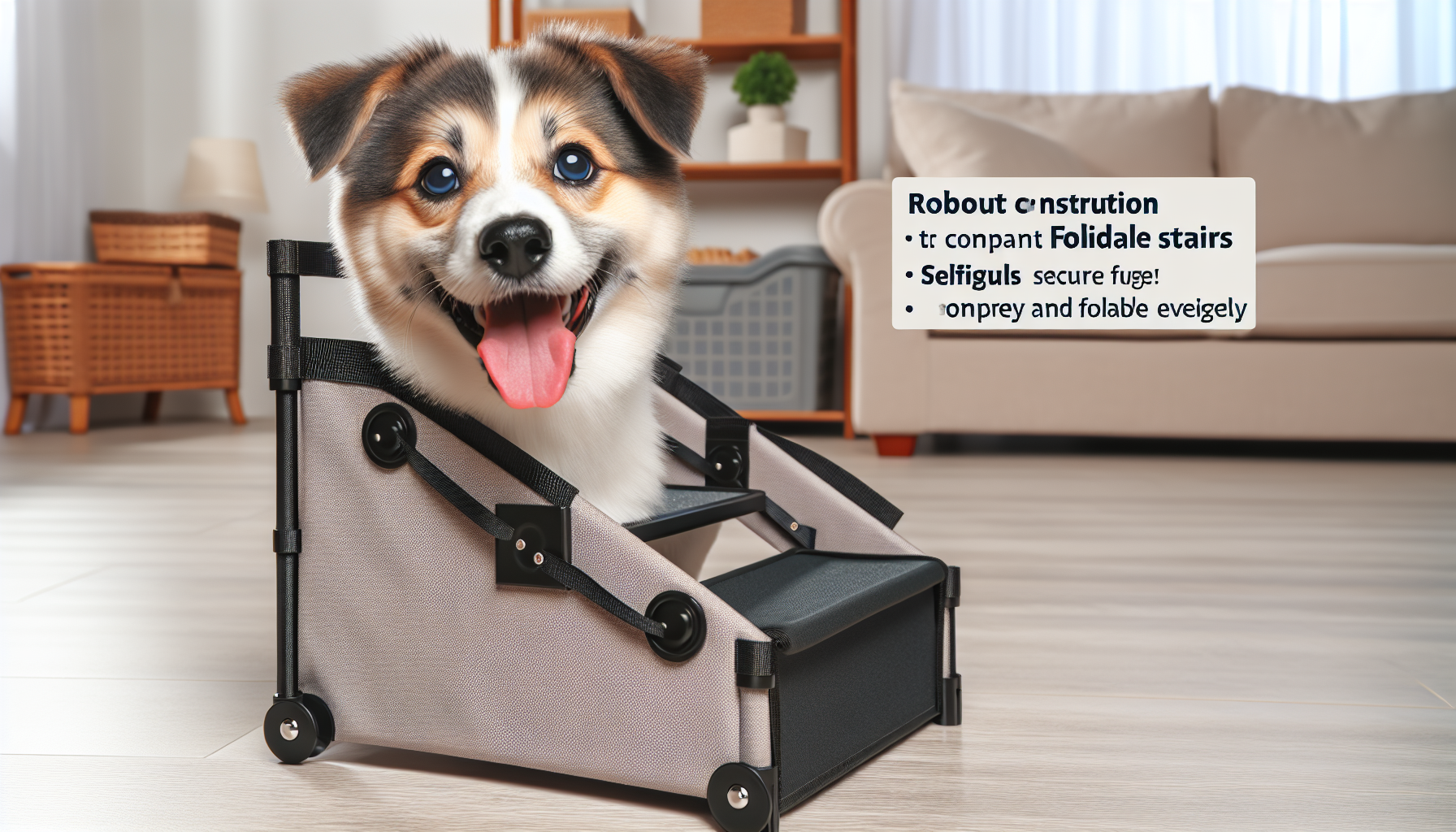 PetSafe CozyUp Folding Dog Stairs, Portable Indoor/Outdoor Pet Steps for Bed, Couch  Car, Grey, 25 Inch