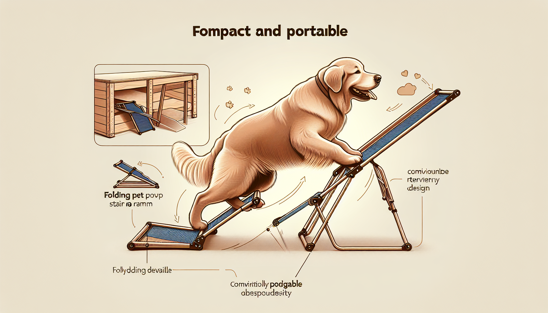 Dog Ramp for Car,MuzeFansi Portable Folding Pet Stair Ramp for Medium  Large  Old Dogs - Up to 220LBS, 63×17 Large Dog Car Ramp Pet Steps with Non-Slip Surface for Easy Car  Small SUV