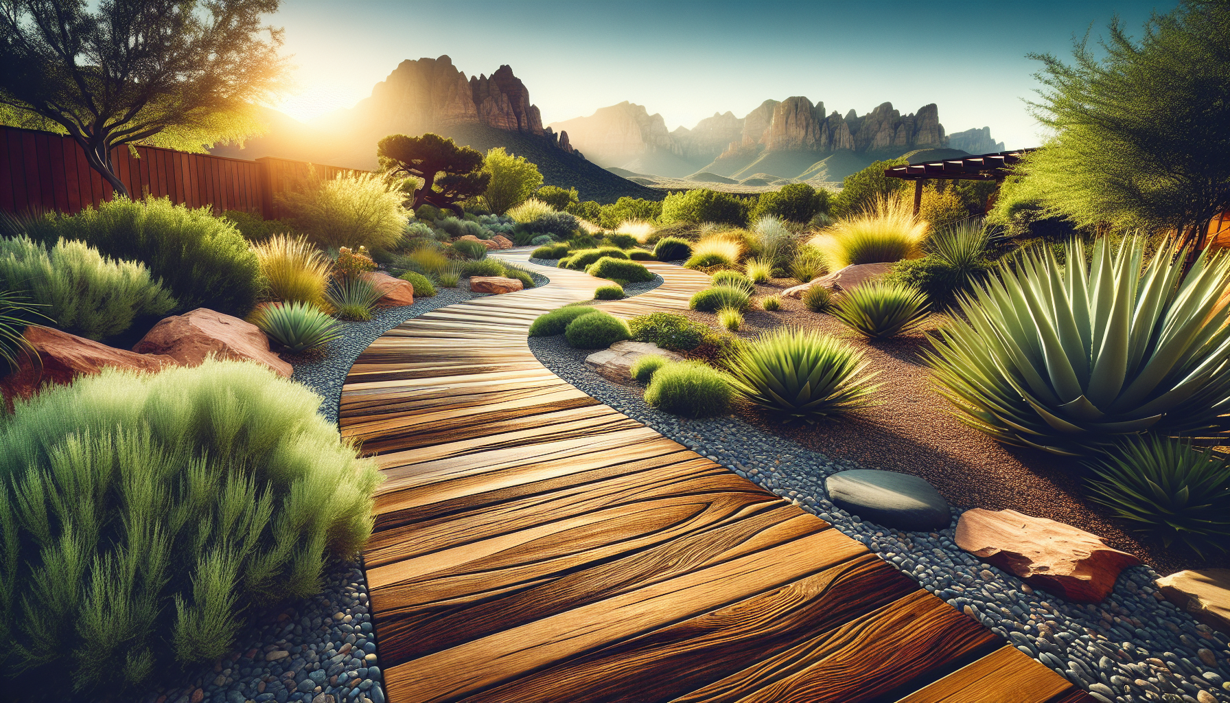 How To Use Hardscaping For Wooden Pathway Installation Near Mesa