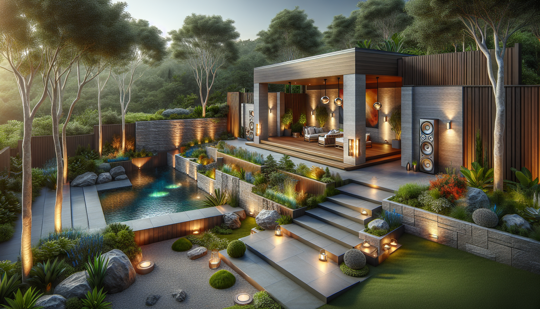 How To Use Hardscaping For Outdoor Sound System Installation Near Paradise Valley