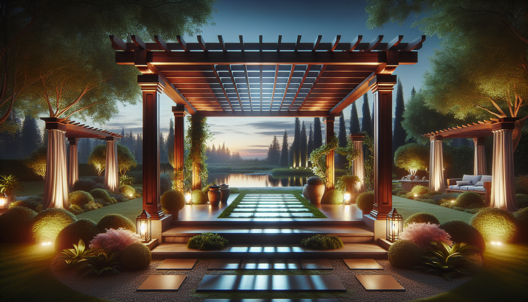 How To Use Hardscaping For Pergola Lighting Near Mesa