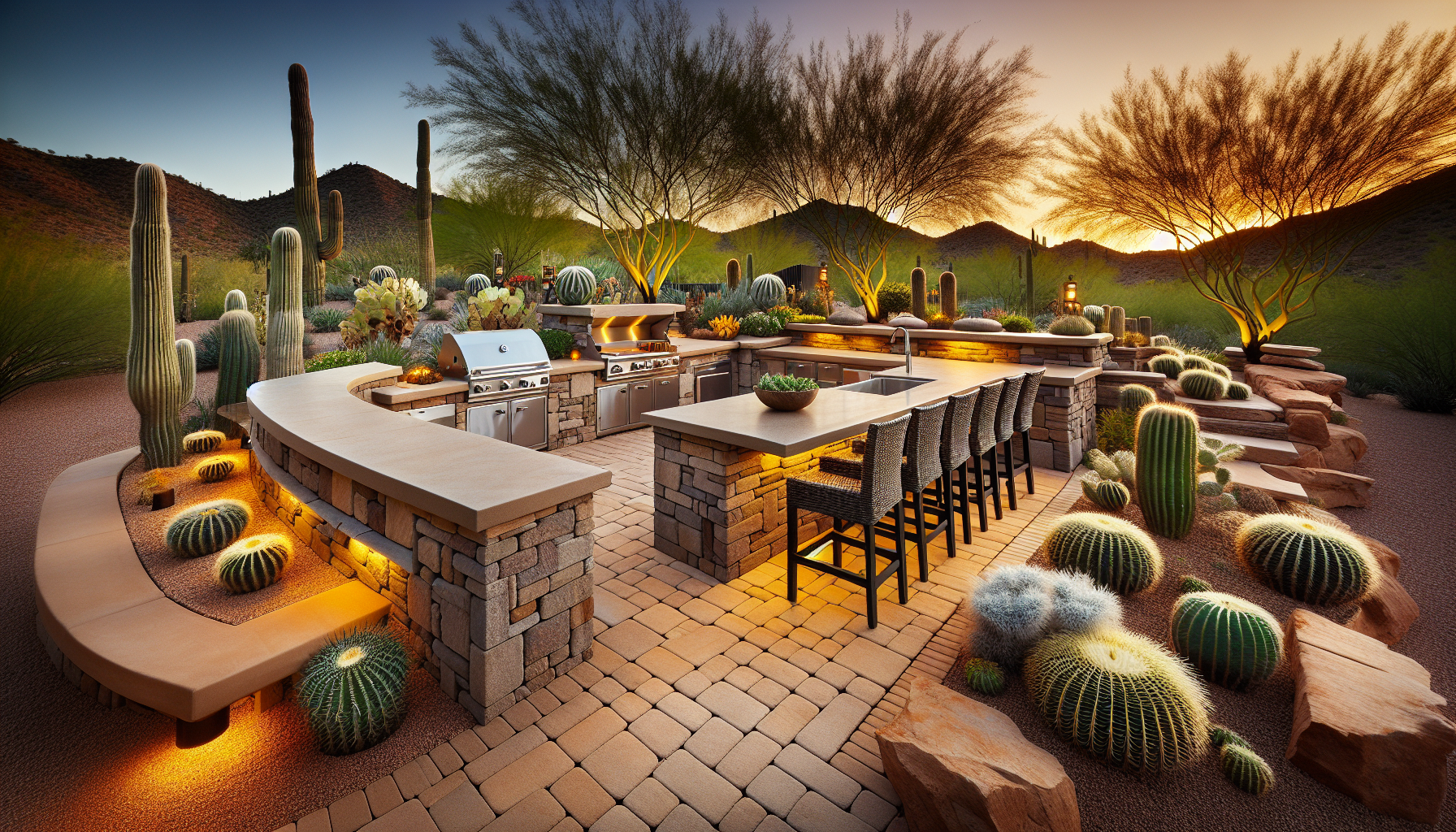 How To Use Hardscaping For Outdoor Kitchen Island Installation Near Scottsdale