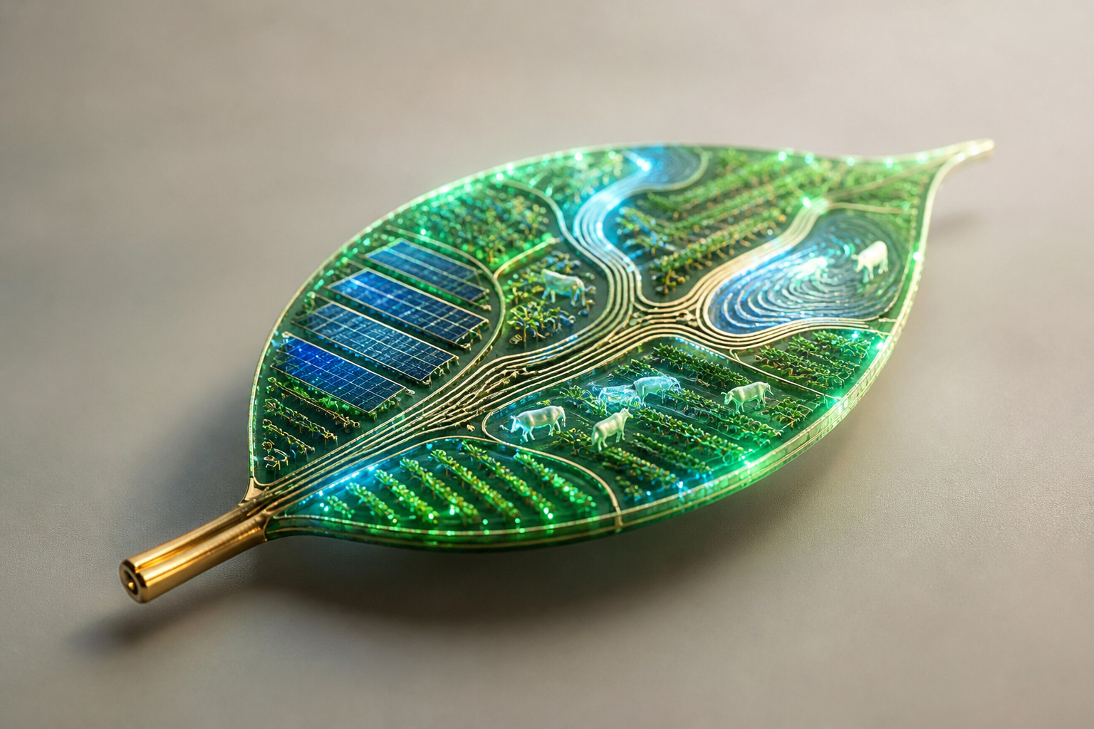 Which AI innovations are being used to reduce environmental impacts in energy, agriculture, biodiversity, water management
