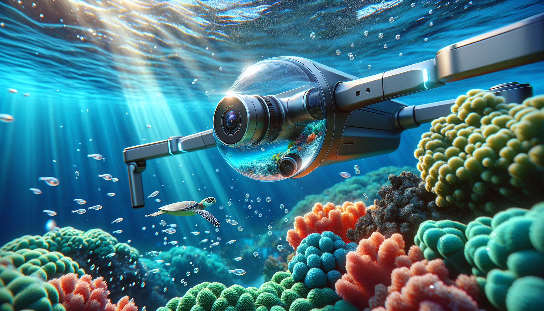 Underwater drones capture marine life