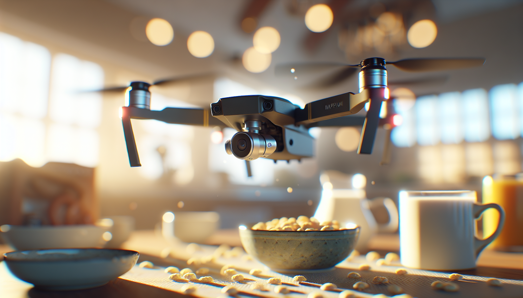 Drone mapping watches me eat cereal