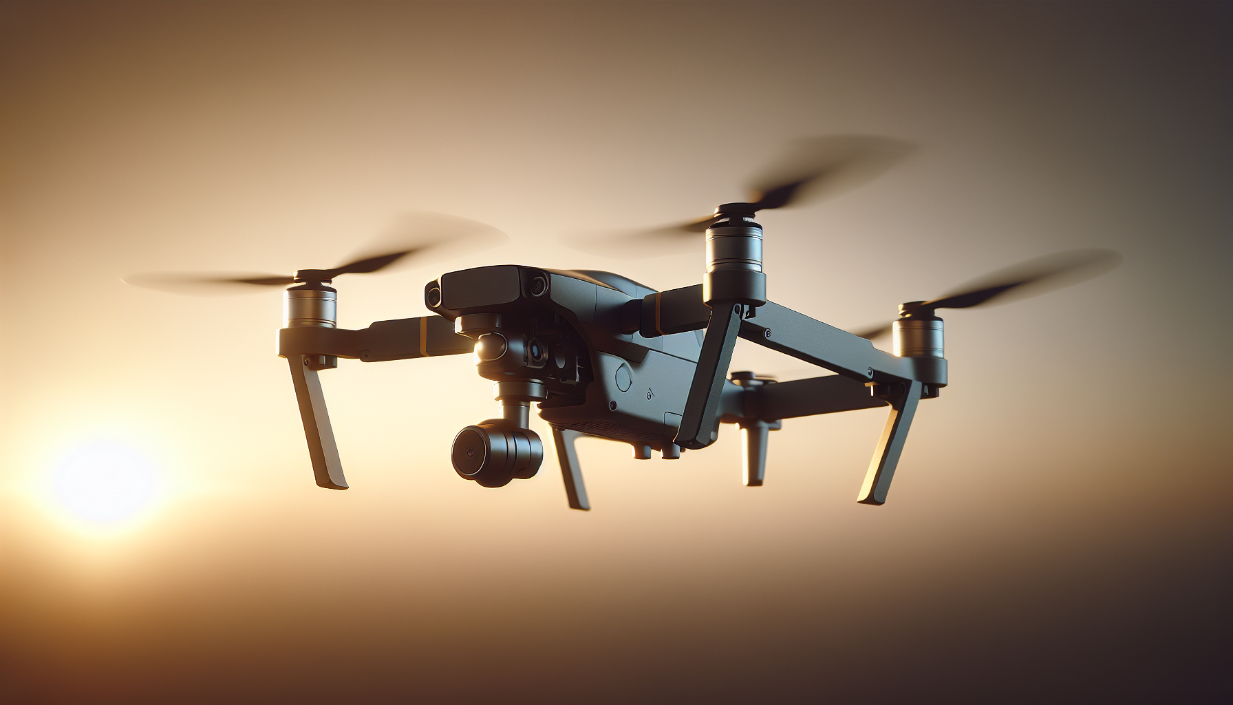 Drone videography records stable aerial footage