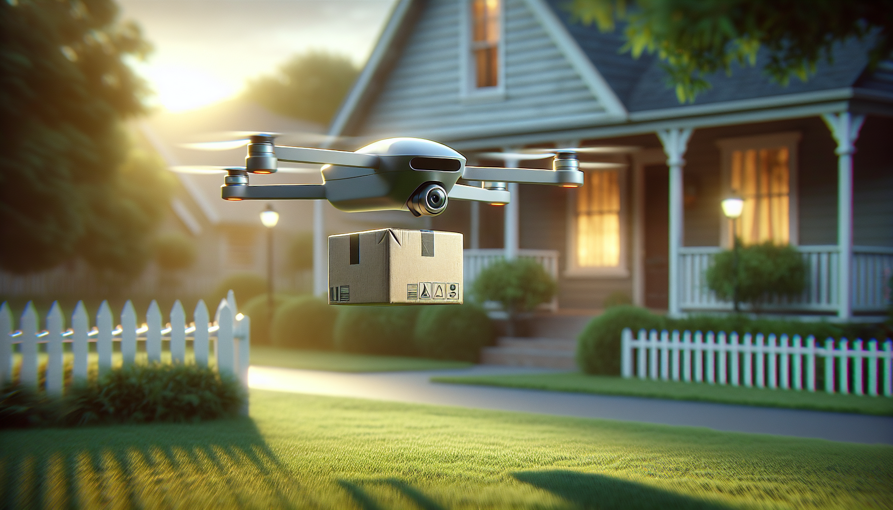 Parcel drone delivery brings the mail and my neighbors gossip Parcel drone delivery brings the mail and my neighbors gossip