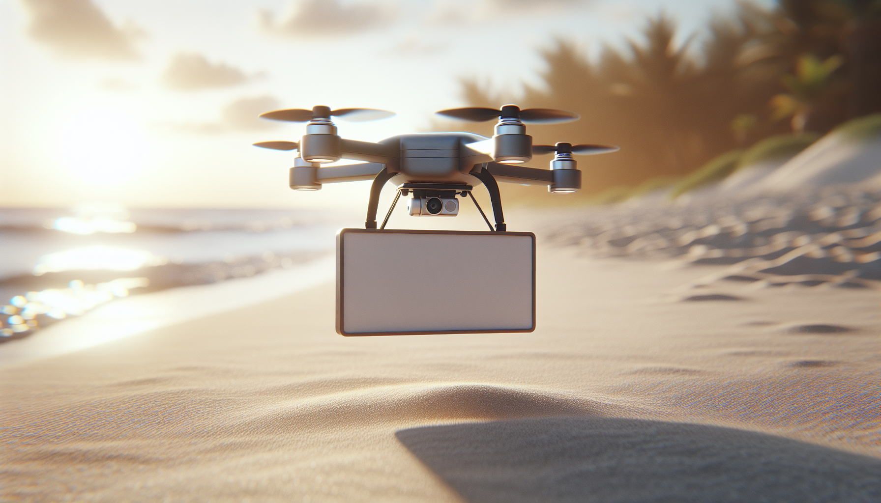 Aerial drone advertising embarrasses me at the beach