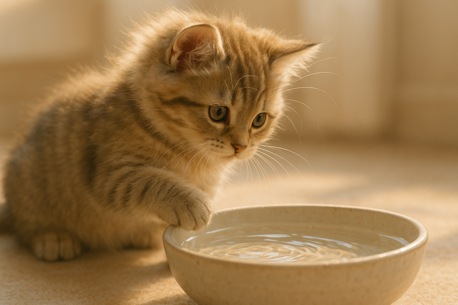 How to Train a Kitten to Drink More Water How to Train a Kitten to Drink More Water