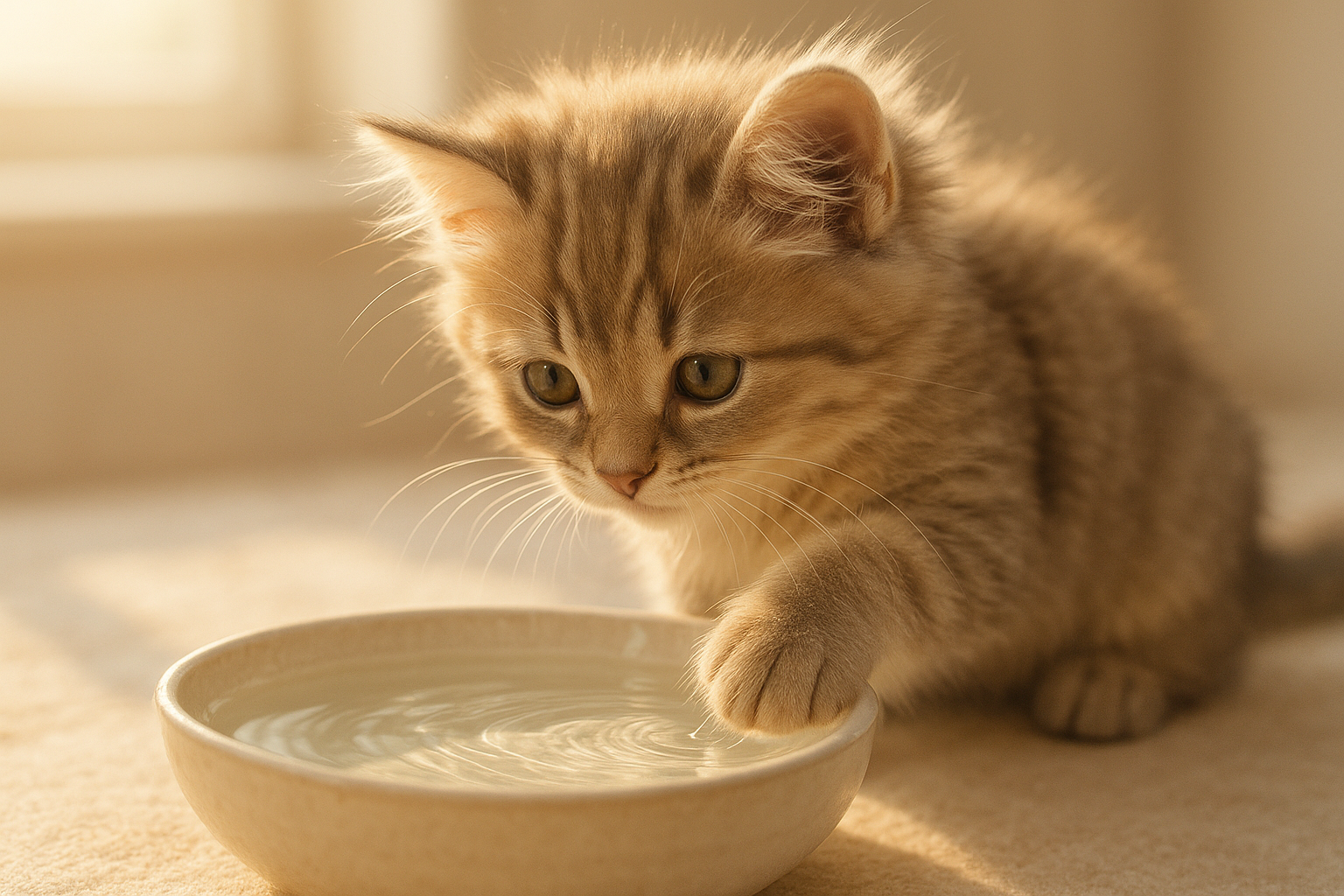 How to Train a Kitten to Drink More Water How to Train a Kitten to Drink More Water