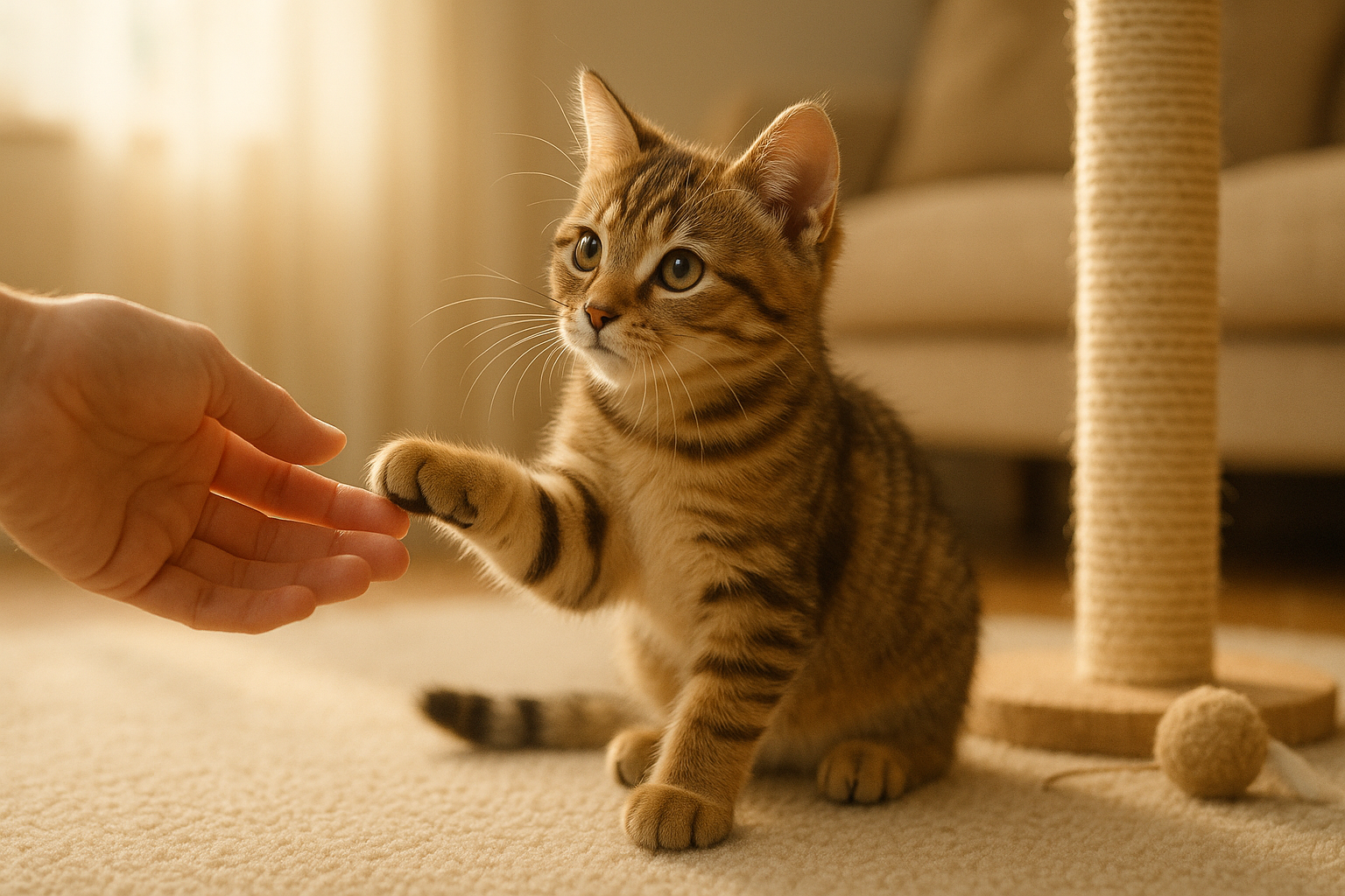 How to Train Kitten Not to Scratch People