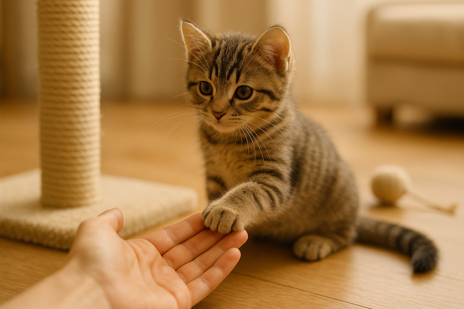 How to Train Kitten Not to Scratch People
