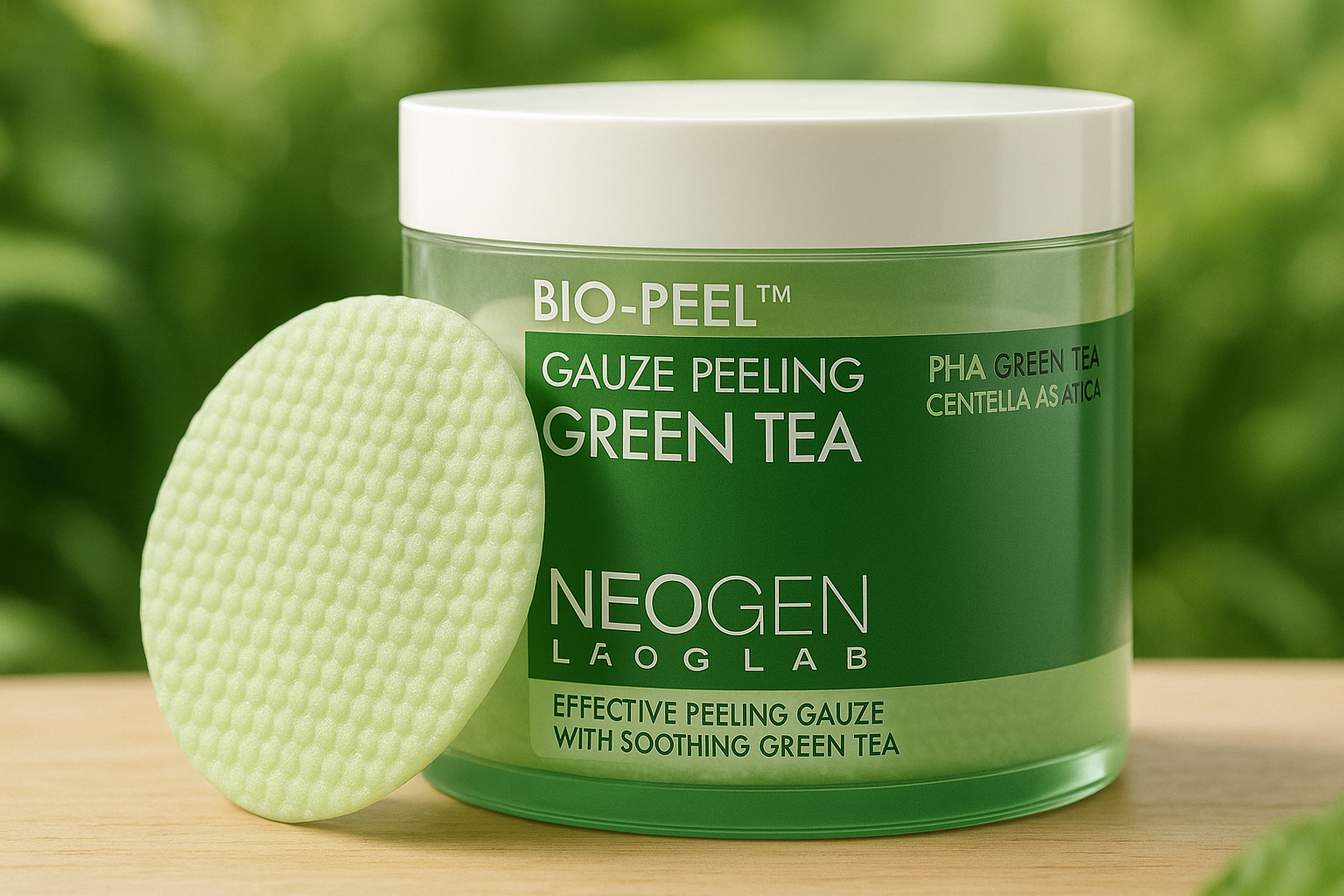 DERMALOGY by NEOGENLAB Bio-Peel Gauze Peeling Pads (Green Tea, 30 pads) - Exfoliating  Hydrating  Soothing Peeling Pad with PHA  Green Tea  Centella Asiatica - Korean Skin Care