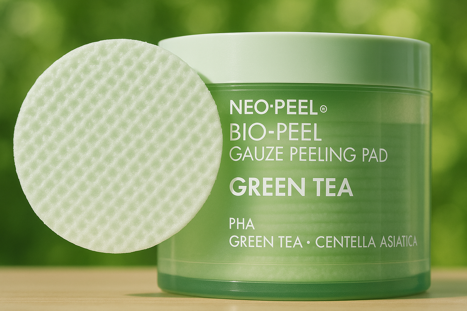 DERMALOGY by NEOGENLAB Bio-Peel Gauze Peeling Pads (Green Tea, 30 pads) - Exfoliating  Hydrating  Soothing Peeling Pad with PHA  Green Tea  Centella Asiatica - Korean Skin Care