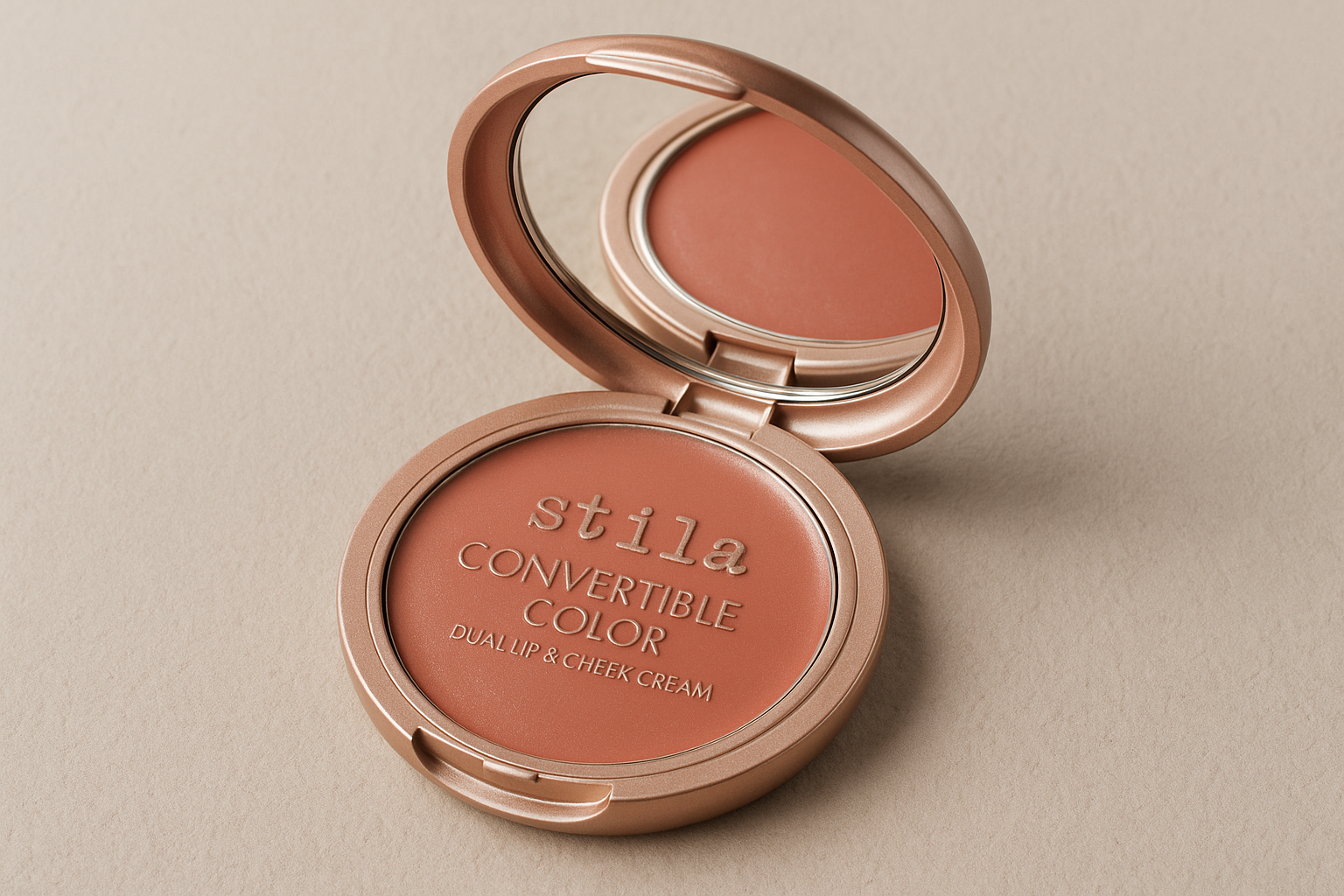 Stila Convertible Color Dual Lip  Cheek Cream, Cream Blush  Lip Tint, Blendable Multi-Use Makeup, Natural Dewy Finish | Travel-Friendly Compact
